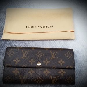 Louis vuitton brown classic monogram Sarah Wallet